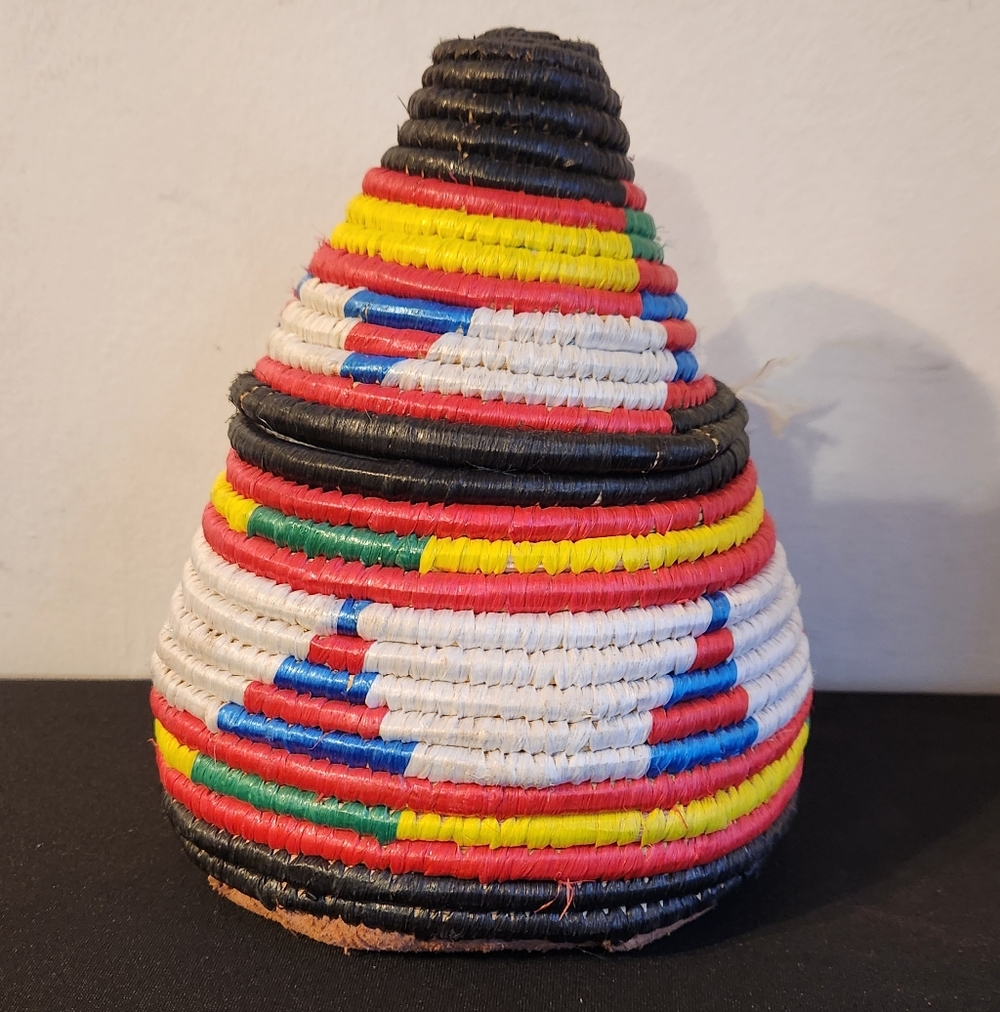 Woven Wish Basket Ethiopian Handmade Muday Harari Ethnic